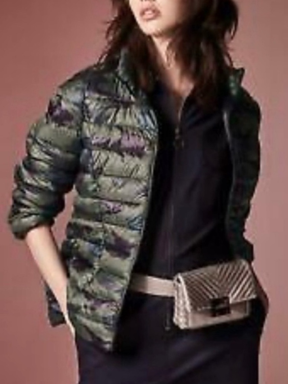 New with tags aqua camo puffer